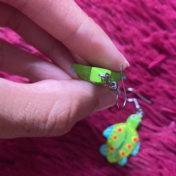 Puerto Rico artisanal turtle earrings 🐢 🌺 🇵🇷 - Picture 15 of 17